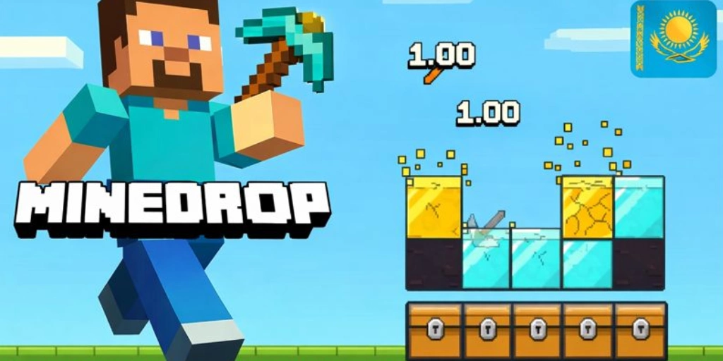 Mine Drop слот Казахстан - главный баннер онлайн-казино с динамичной механикой игры для игроков из Казахстана